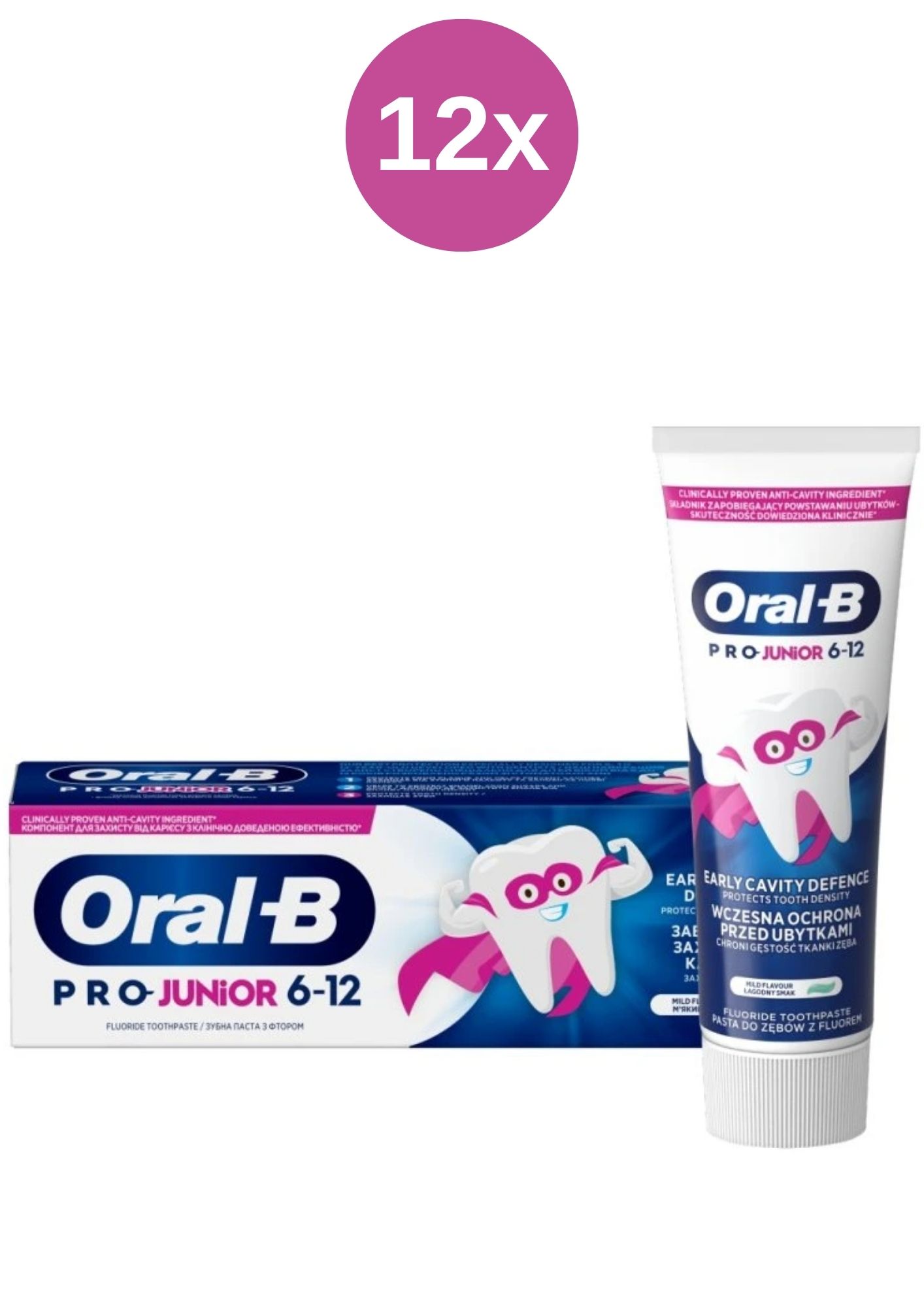 Levně Oral-B pasta 12x75ml Junior (6-12)