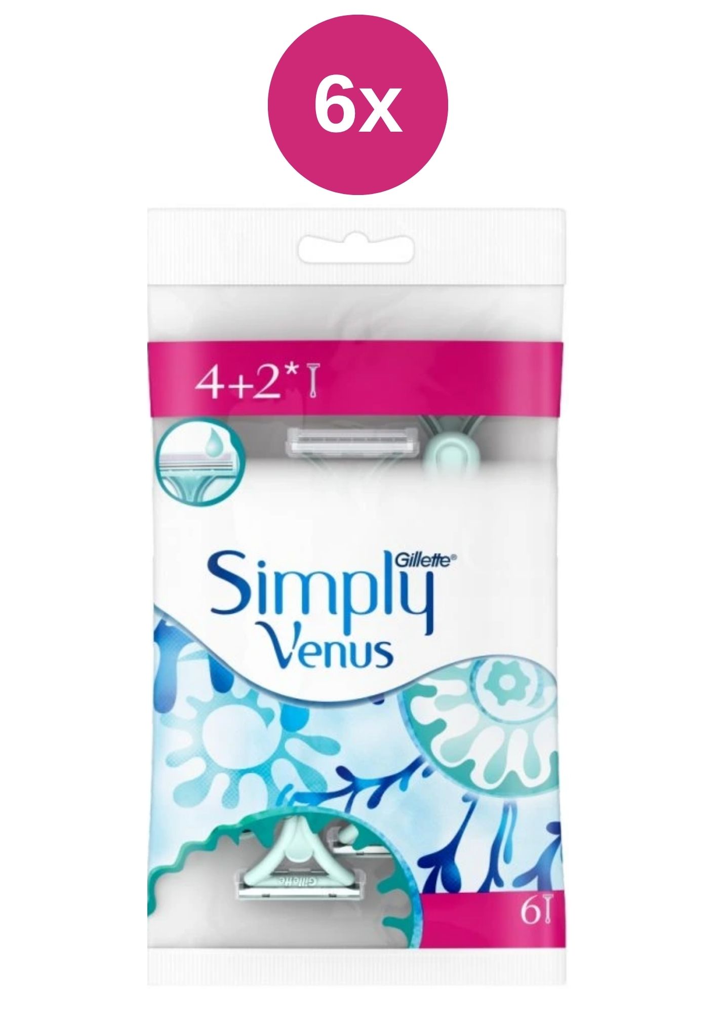 Levně Gillette Venus 2 Simply 6x6 ks