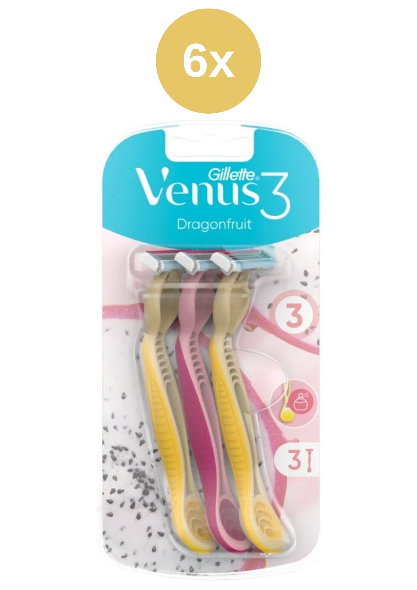 Levně Venus 3- jednorázové holítka Dragonfruit 6x3ks