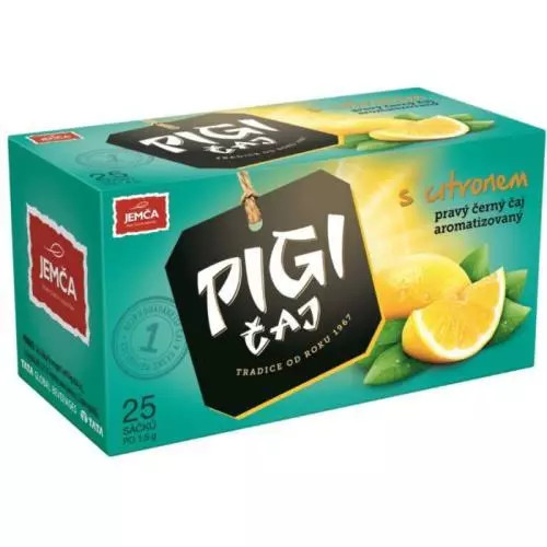 Jemča Pigi černý čaj s citronem 37,5g