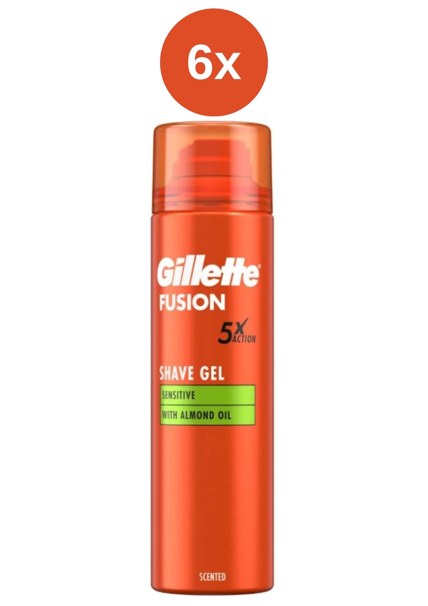 Levně Gillete Fusion gel 6x200ml Sensitive