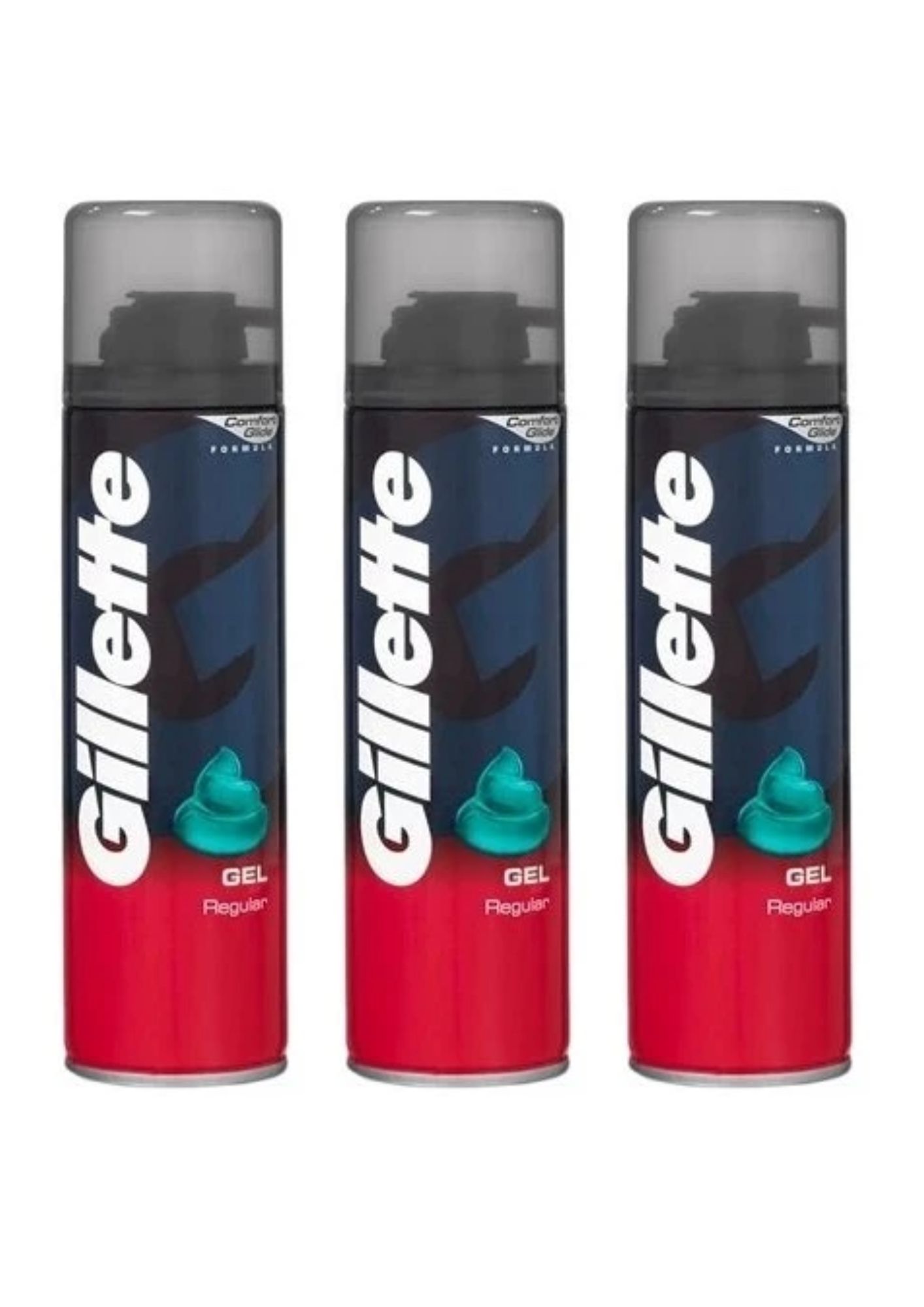 Levně Gillete gel na holení 3x200 ml Regular