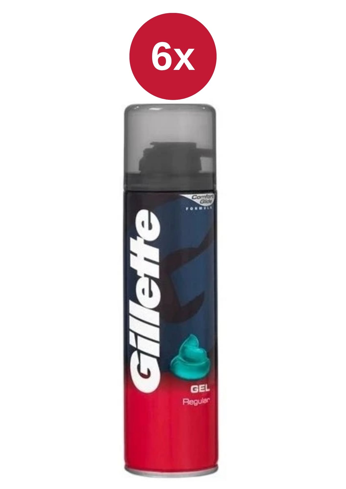 Levně Gillete gel na holení 6x200 ml Regular
