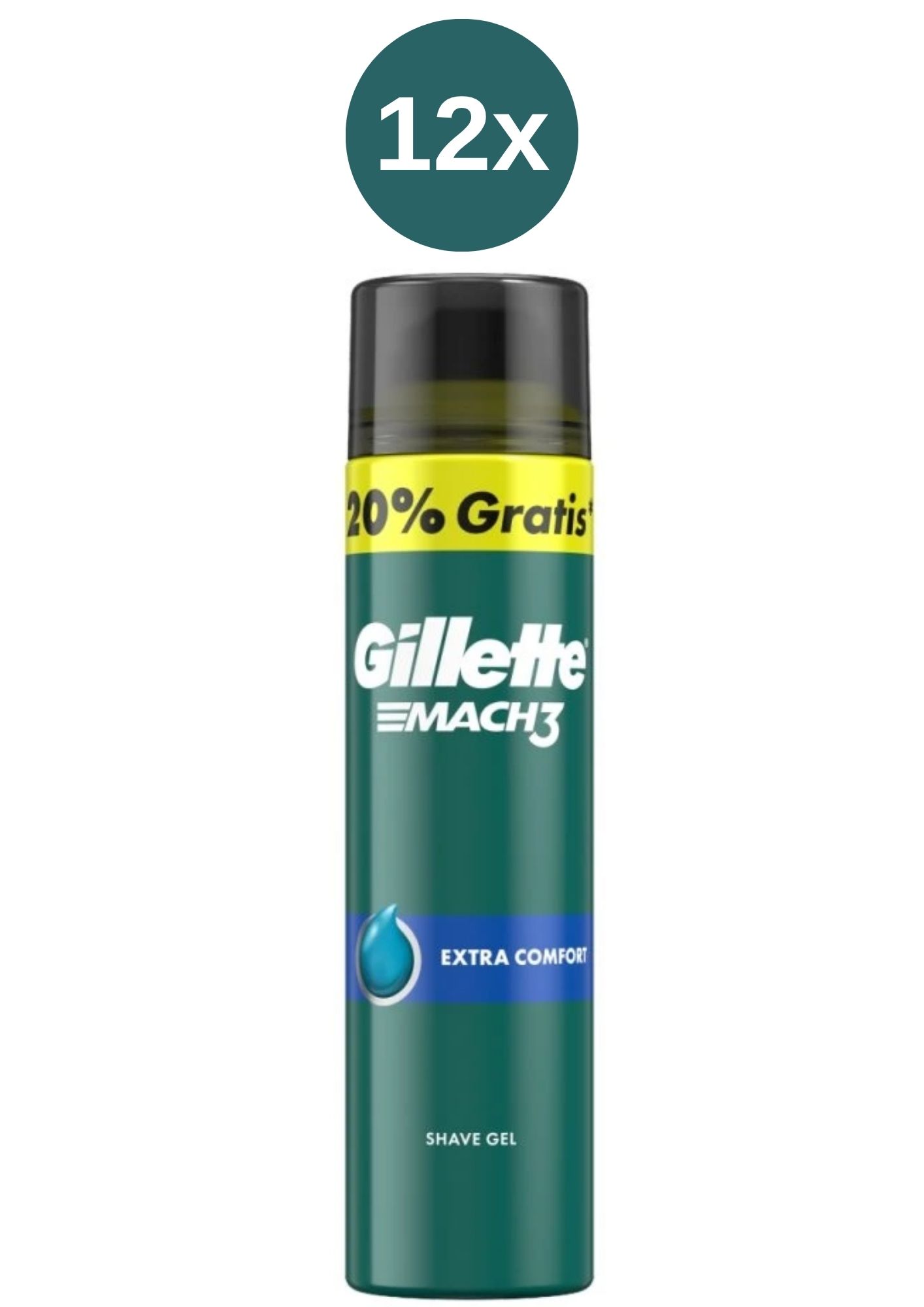 Levně Gillette Mach3 ExtraComfort gel 12x20040ml