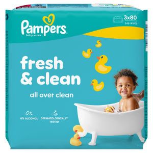 Pampers wipes ( 3x80/fol) Fresh Clean
