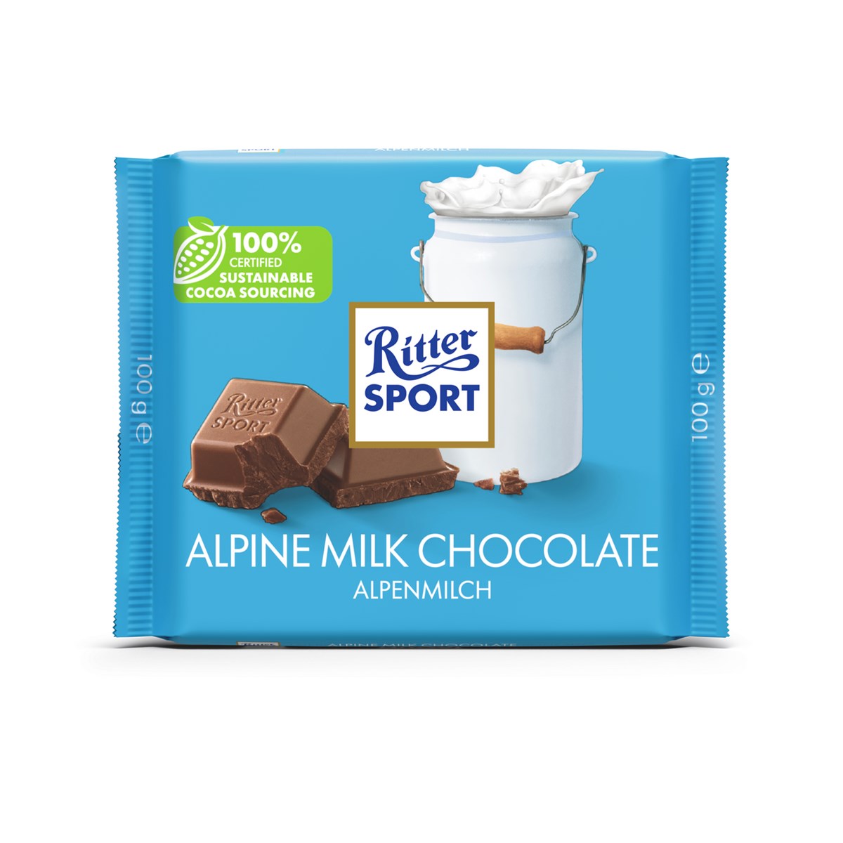 RITTER SPORT Mléčná čokoláda 100 g