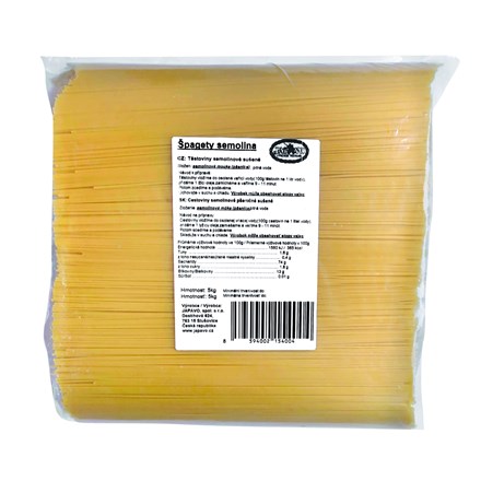 JAPAVO Špagety semolinové 5 kg