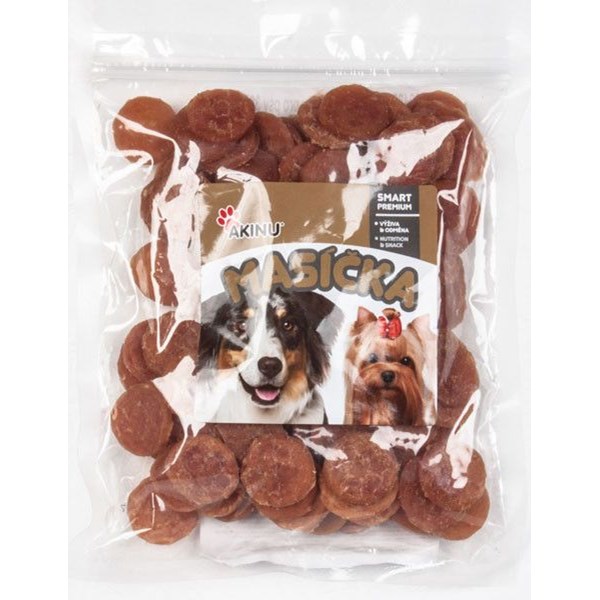 Akinu MASÍČKA Kuřecí chipsy pamlsek pro psy 300 g