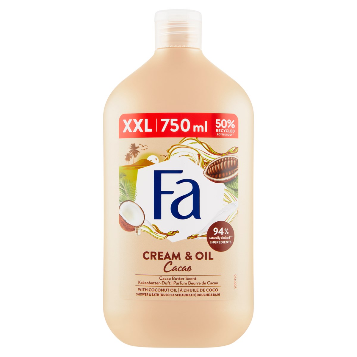 Fa Cream & Oil Cacao Sprchový gel 750 ml