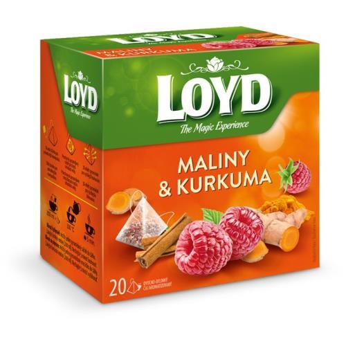 Loyd Tea pyramida maliny  kurkuma  skořice 40g