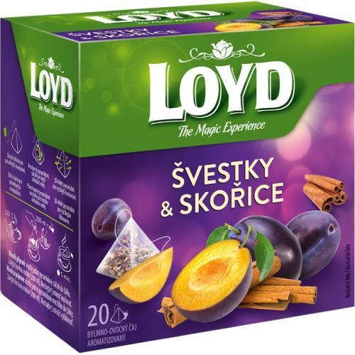 Loyd Tea pyramida švestka skořice 40g