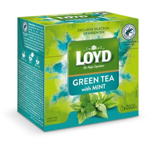 Loyd Tea pyramida zelený s mátou 30g