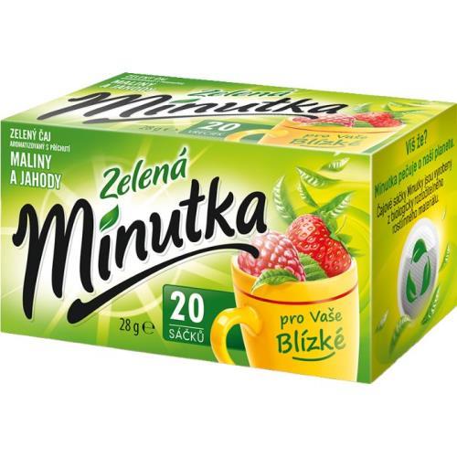 Minutka zelený čaj maliny jahody 28g