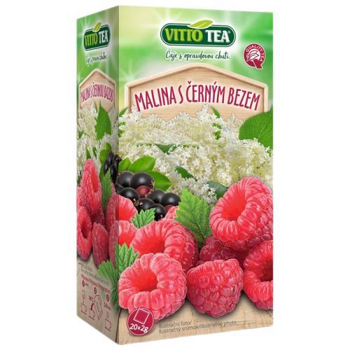 VittoTea čaj malina s černým bezem 40g