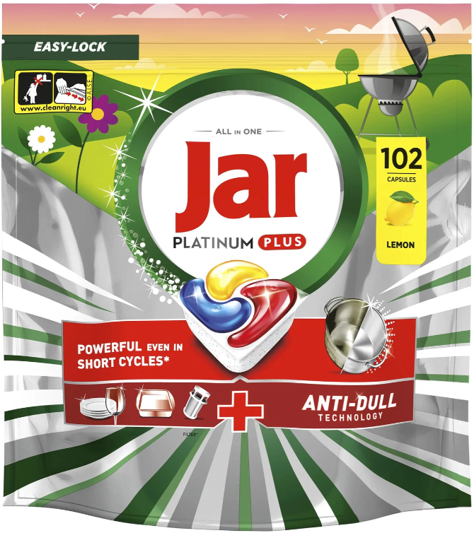Levně JAR Platinum Plus Lemon 102 ks
