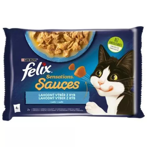 Felix Sensations Sauces kaps. 4x85g treska/sardinky v omáčce