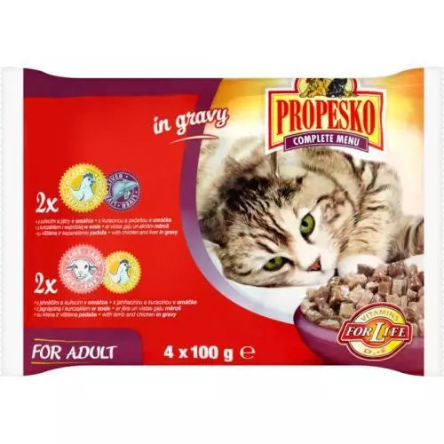 Propesko kapsička mp kuřejátra, jehněkuře @4x100g