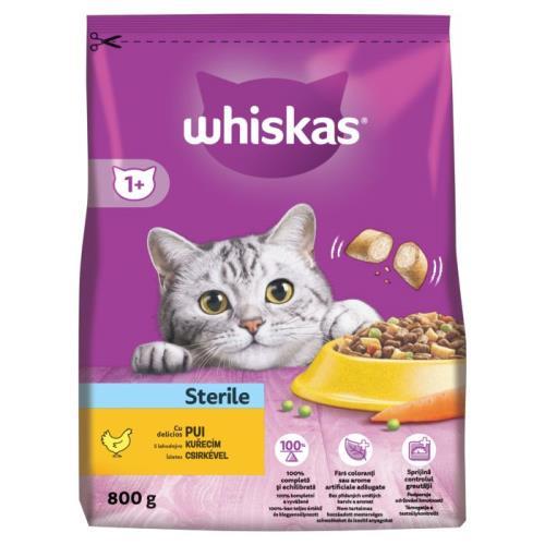 Whiskas granule sterile s kuřecím 800g