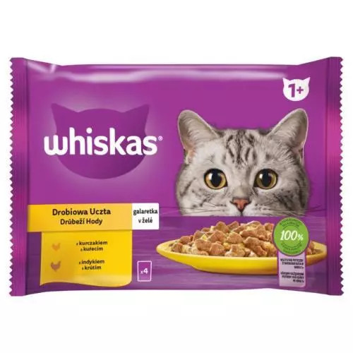 Whiskas kapsička mp drůbeží výběr v želé @4x85g