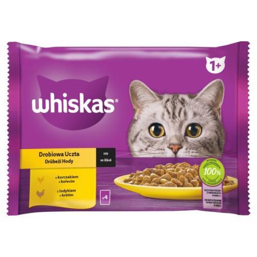 Whiskas kapsička mp drůbeží výběr ve šťávě @4x85g