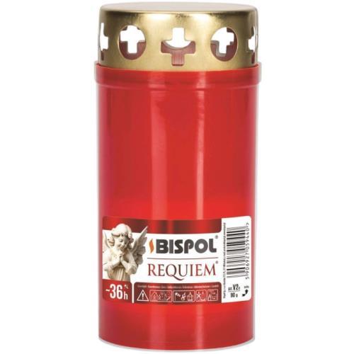 Bispol Requiem svíčka hřbitovní red v2 ai-030 90g