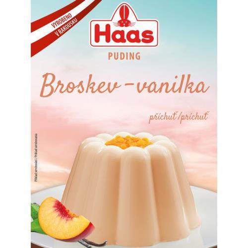 HAAS puding broskev-vanilka příchuť 37g
