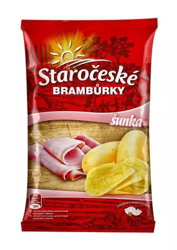 Staročeské brambůrky šunka 80g