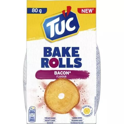 Levně Tuc Bake Rolls příchuť Slaninová 80 g
