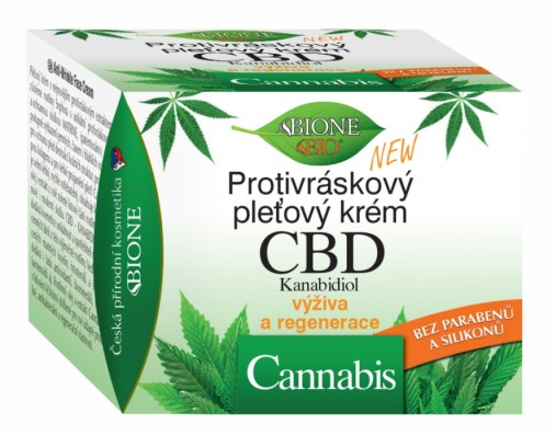 Levně BIONE Protivráskový pleťový krém CBD Kanabidiol 51 ml