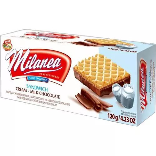Lumar Milanea wafer sandwich cream milk 120g