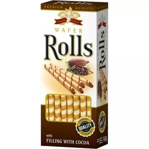 Cokiesland wafer rolls cacao 160g
