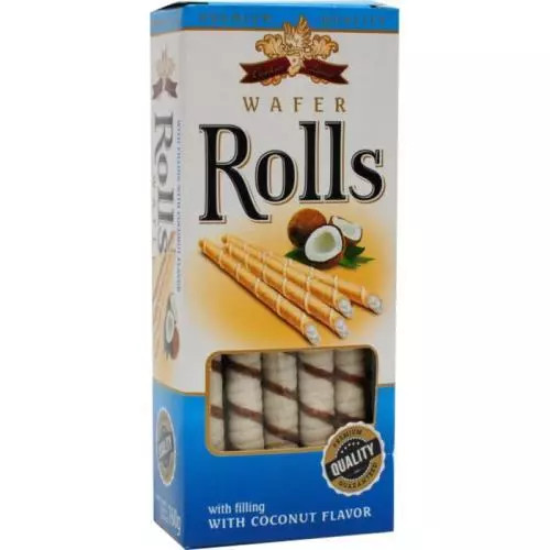 Cookiesland wafer rolls coconut 160g