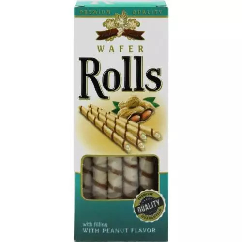 Cookiesland wafer rolls peanut 160g