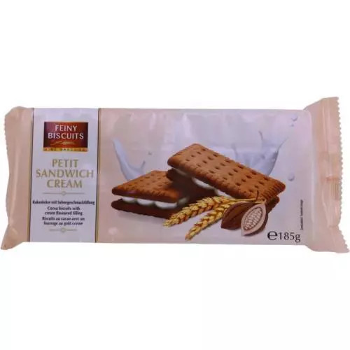 FeinyBiscuits sandwich biscuits cocoa with cream filling 185g