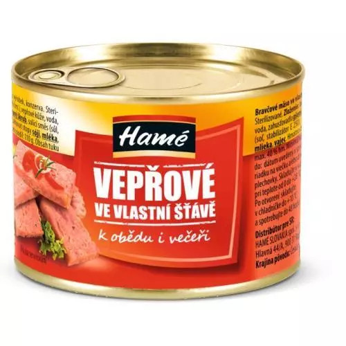 Hamé vepřové ve vlastní šťávě 180g