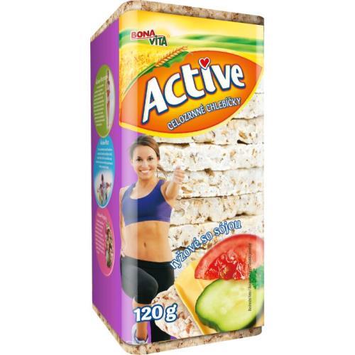 BonaVita Active chlebíčky celozrnné rýže a sója 120g