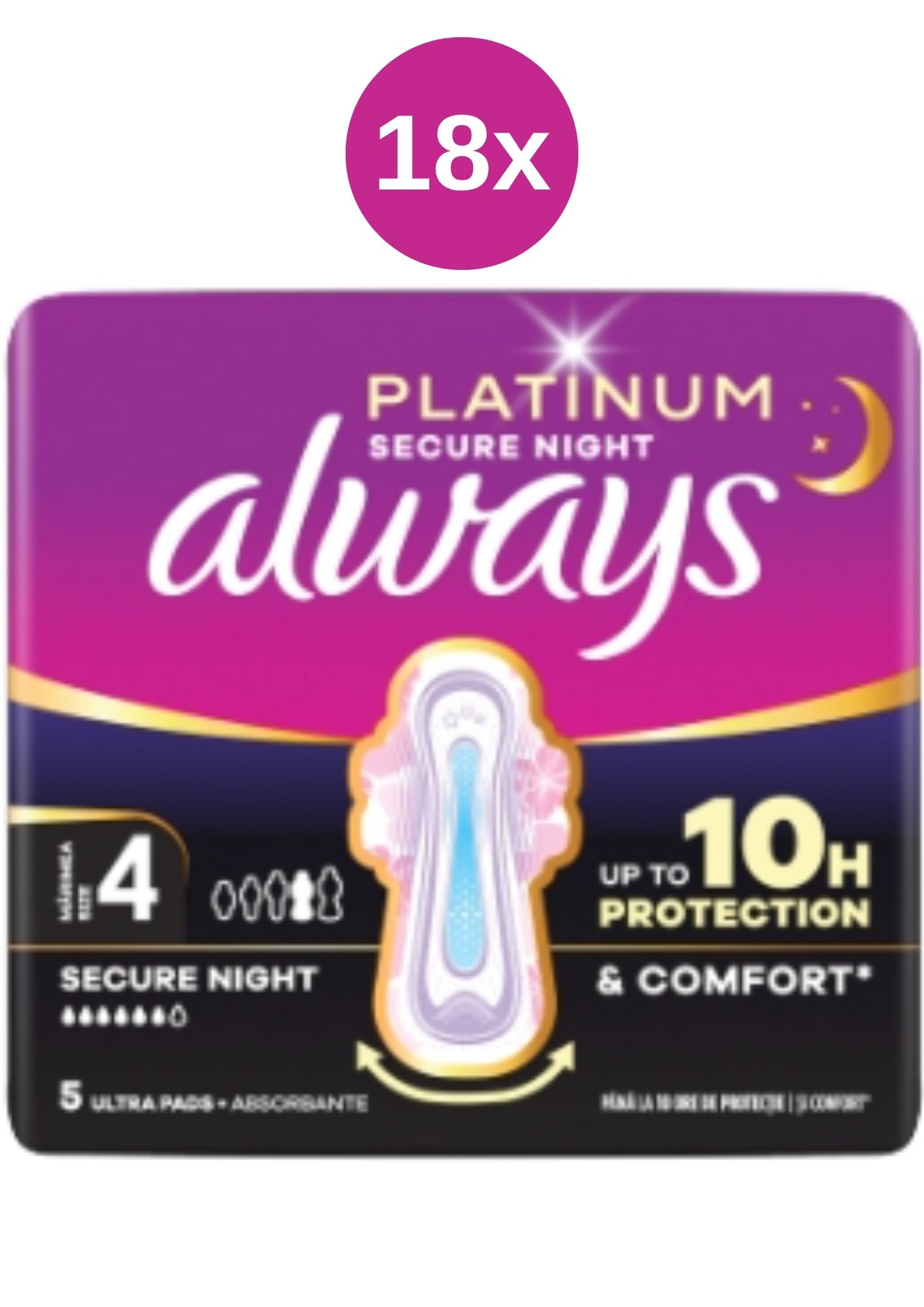Levně Always ultra Plat 18x(5ks/fol) SecureNight