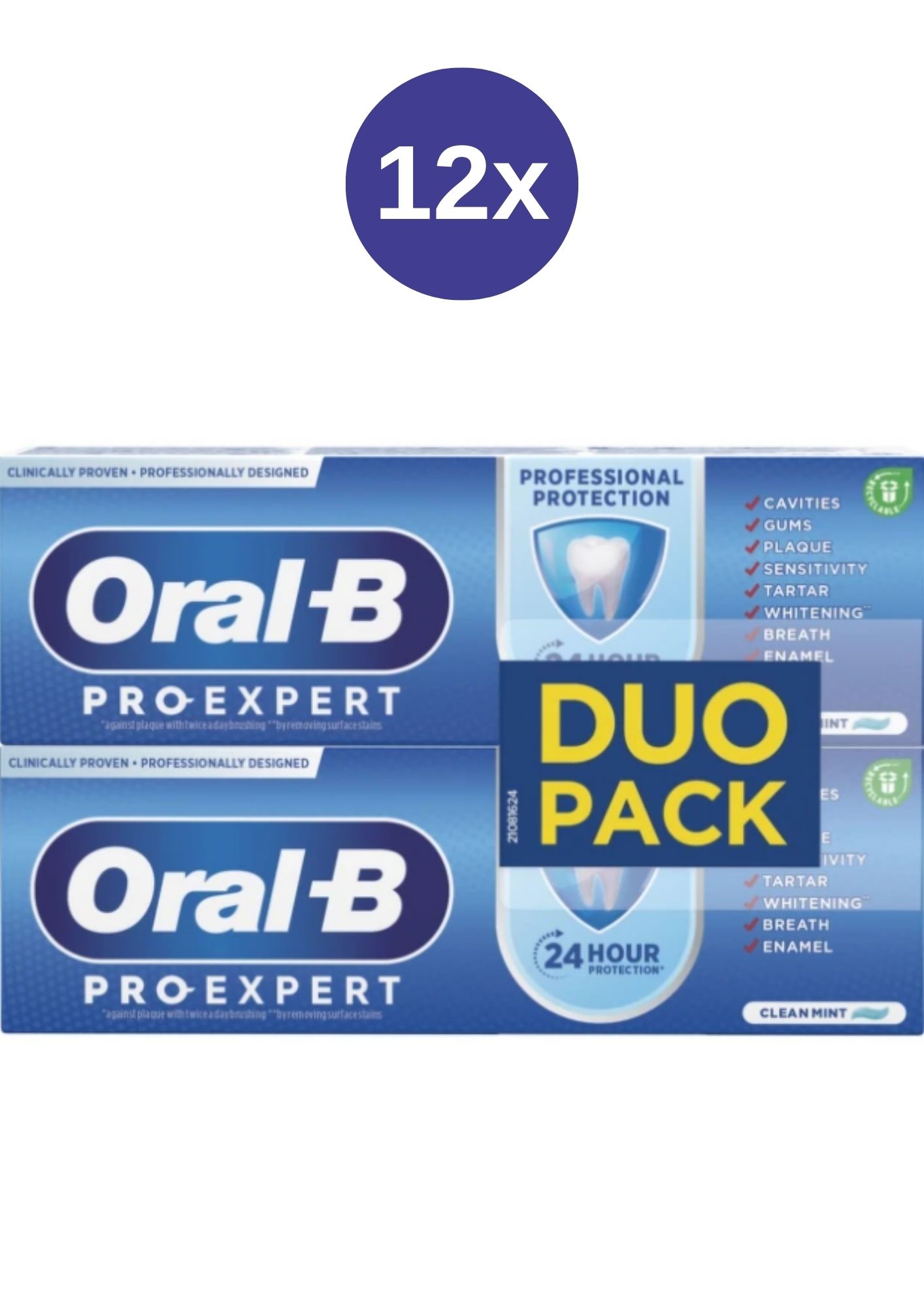 Levně Oral-B pasta Pro Expert Professional Protection DUO 12(2x75ml)