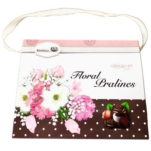 BornSyn pralinky floral kabelka 150g