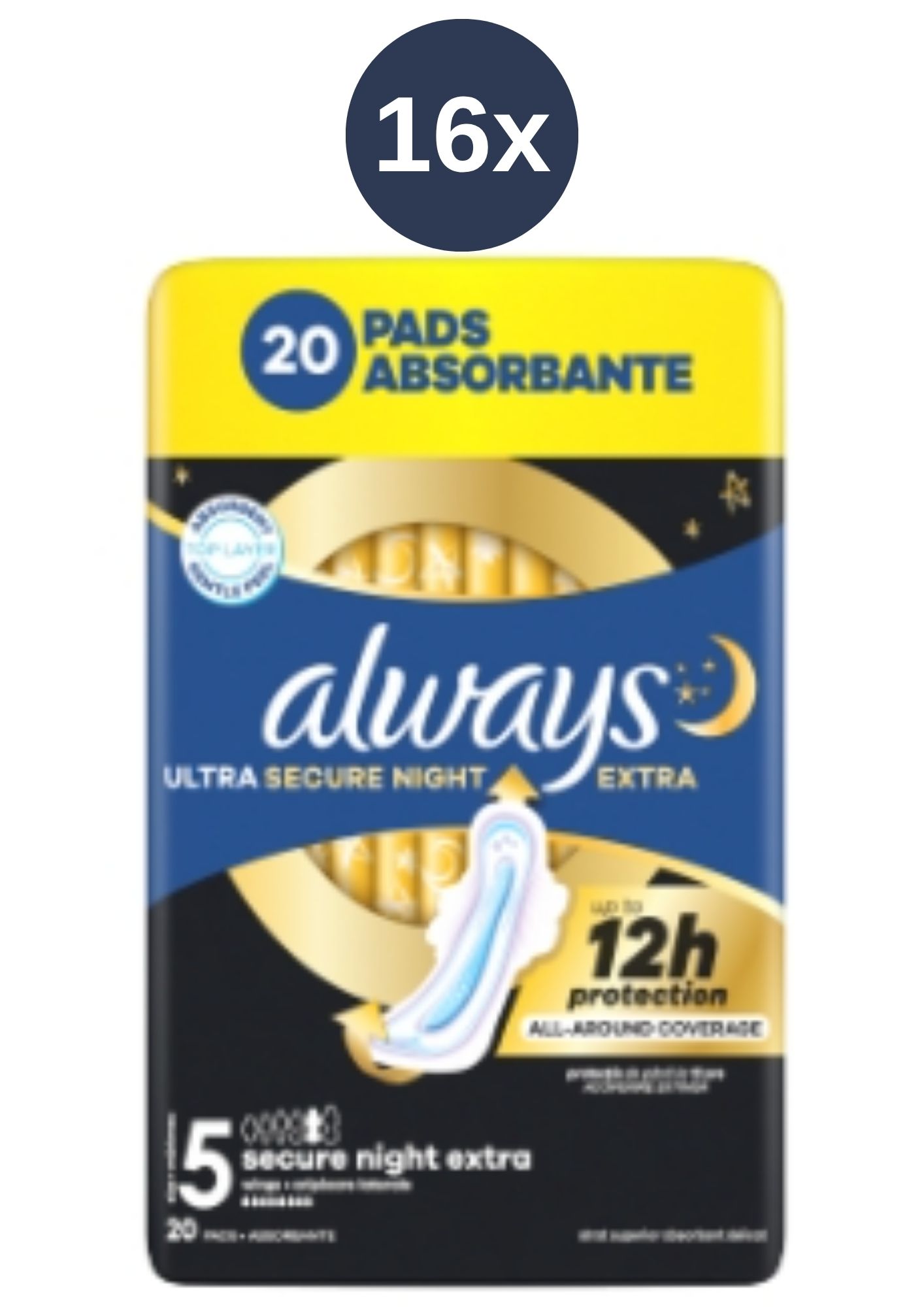 Always vložky 16x(20ks/fol)Secure Night S5