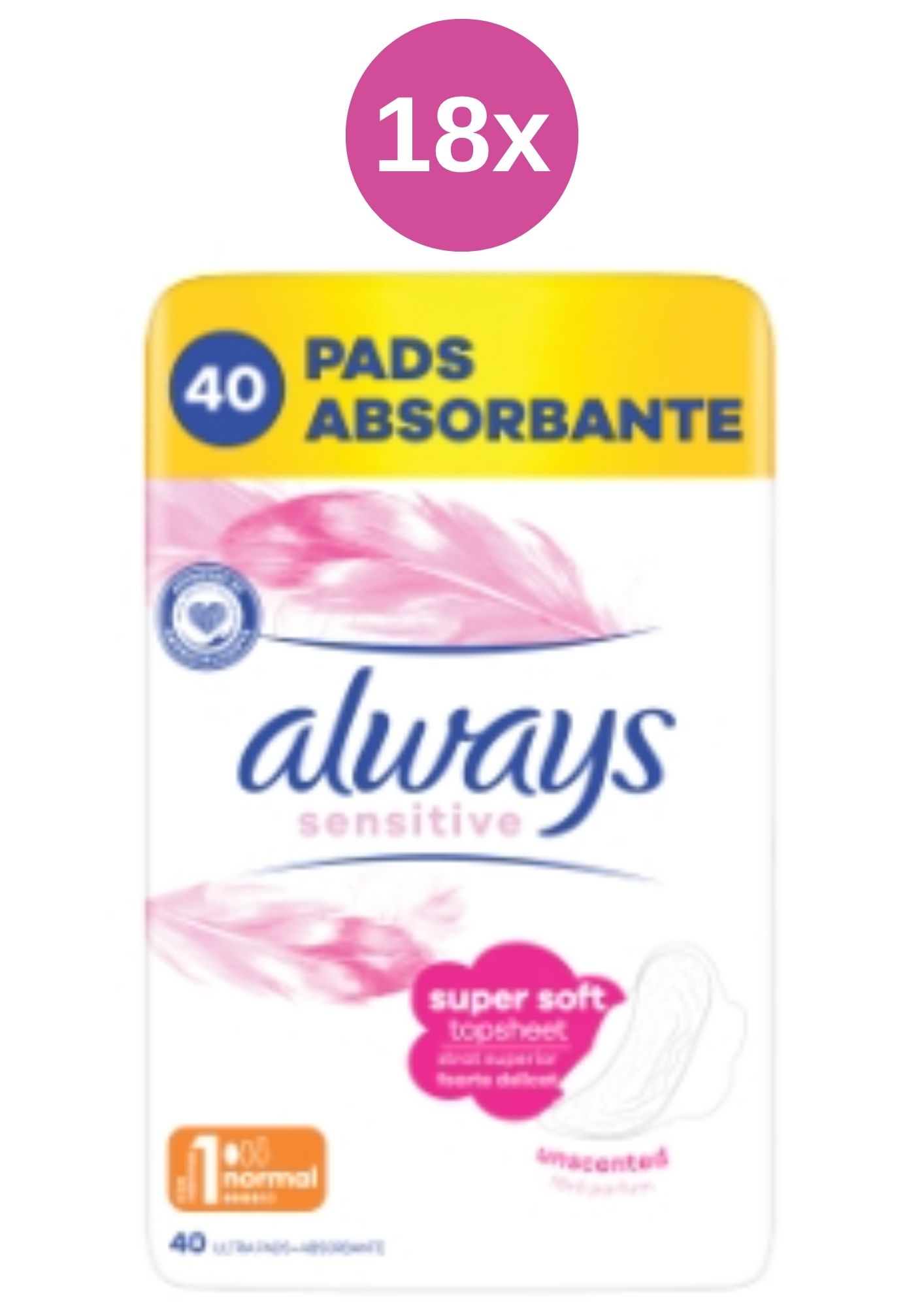 Levně Always vložky 18x(40ks/fol) Ultra sensitive