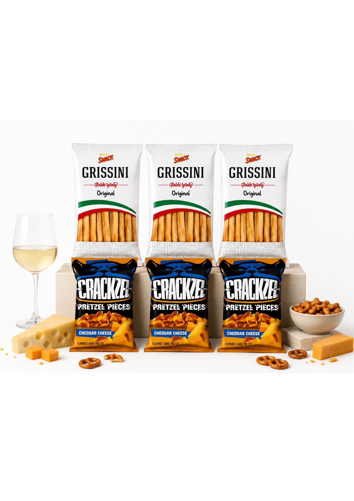 CRACKZEL  GRISSINI italské snacky DUO