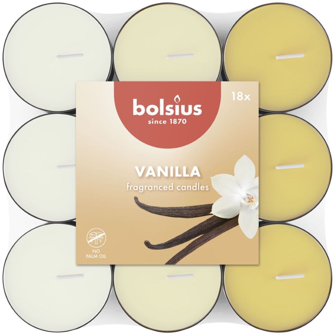 Bolsius Čajové svíčky Vanilla 18 ks