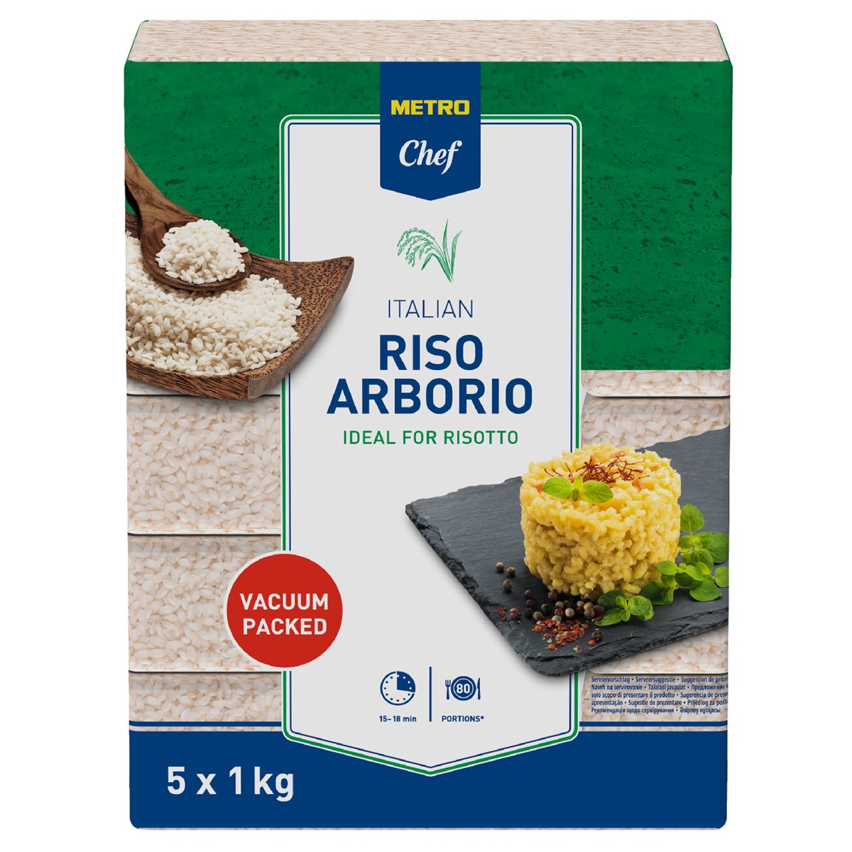 METRO Chef Rýže Arborio vacuum 5 x 1 kg