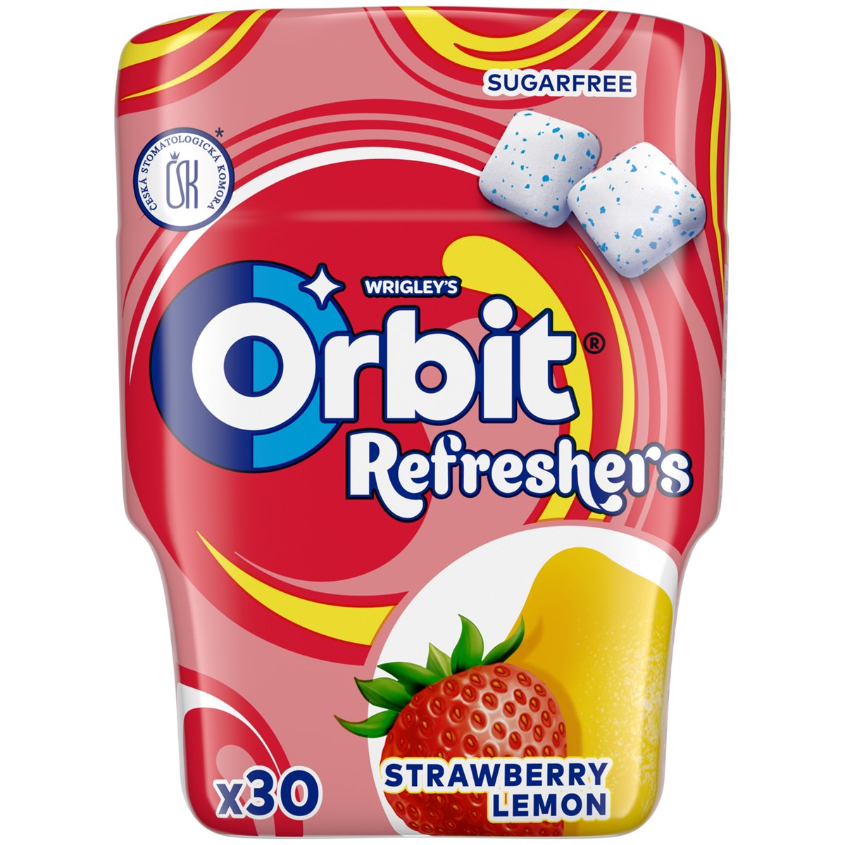 Orbit Refreshers jahoda citrón žvýkačky 6 x 67 g