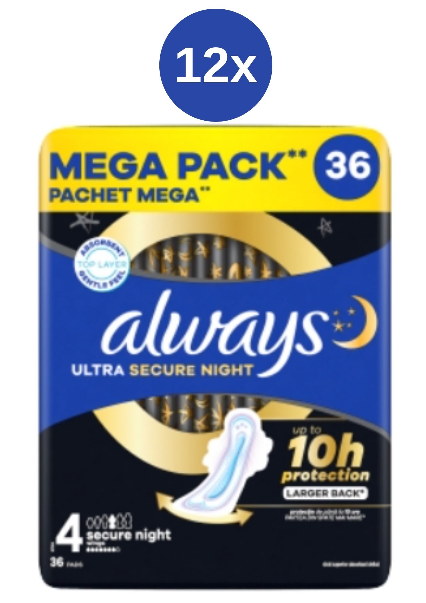 Always vložky Ultra Secure Night 12x36ks
