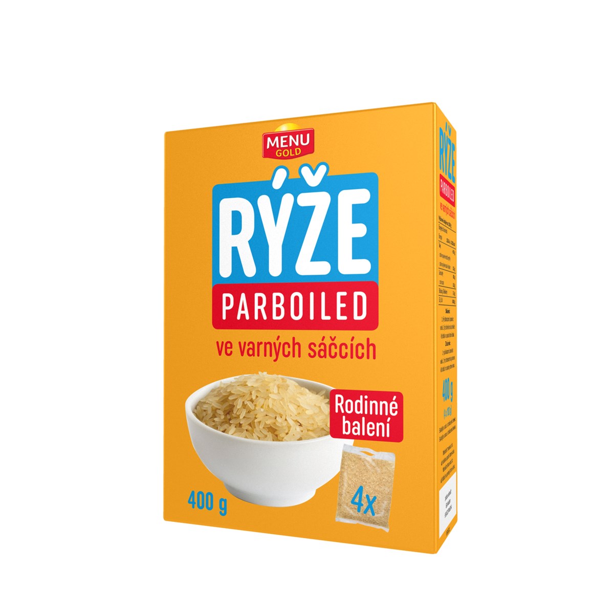 MENU GOLD Rýže Parboiled varné sáčky 400 g