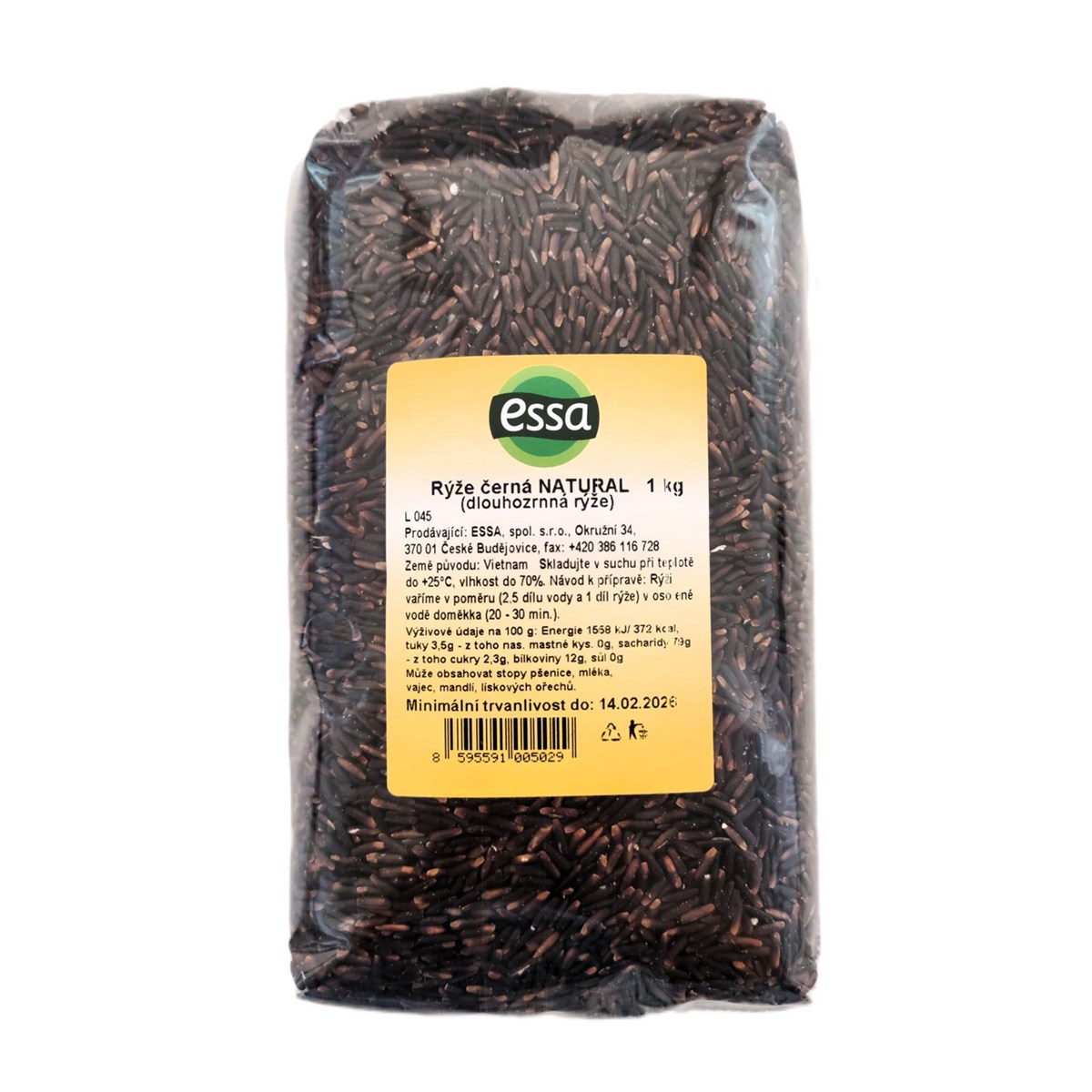 essa Rýže černá natural 1 kg