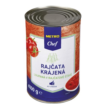 METRO Chef Rajčata loupaná krájená 4100 g