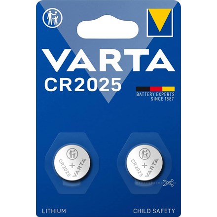 VARTA Baterie CR2025 knoflíková, lithiová 2 ks